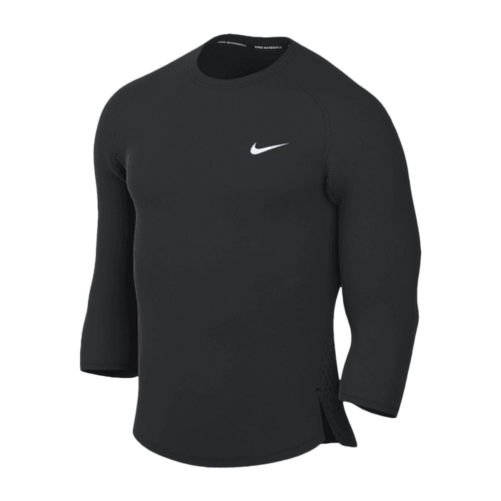 TEAM DRI-FIT 3QT SLEEVE | 010-BLACK