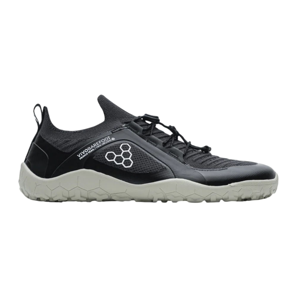 Vivobarefoot Mens Primus Trail Knit Fg Sneaker | OBSIDIAN/SANDSTO