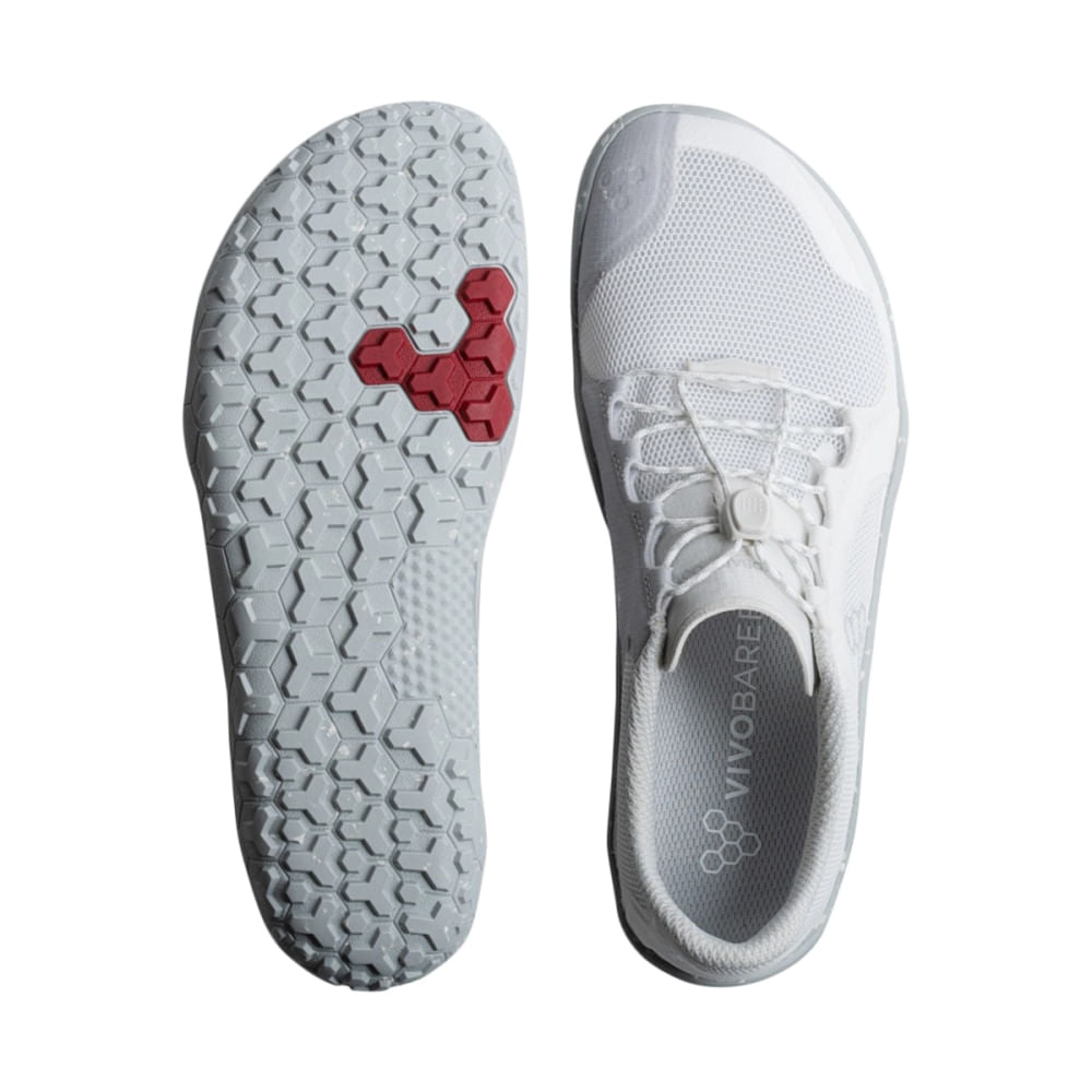 Vivobarefoot Mens Primus Trail FG 3.5 M Trail Running Shoes in White Color