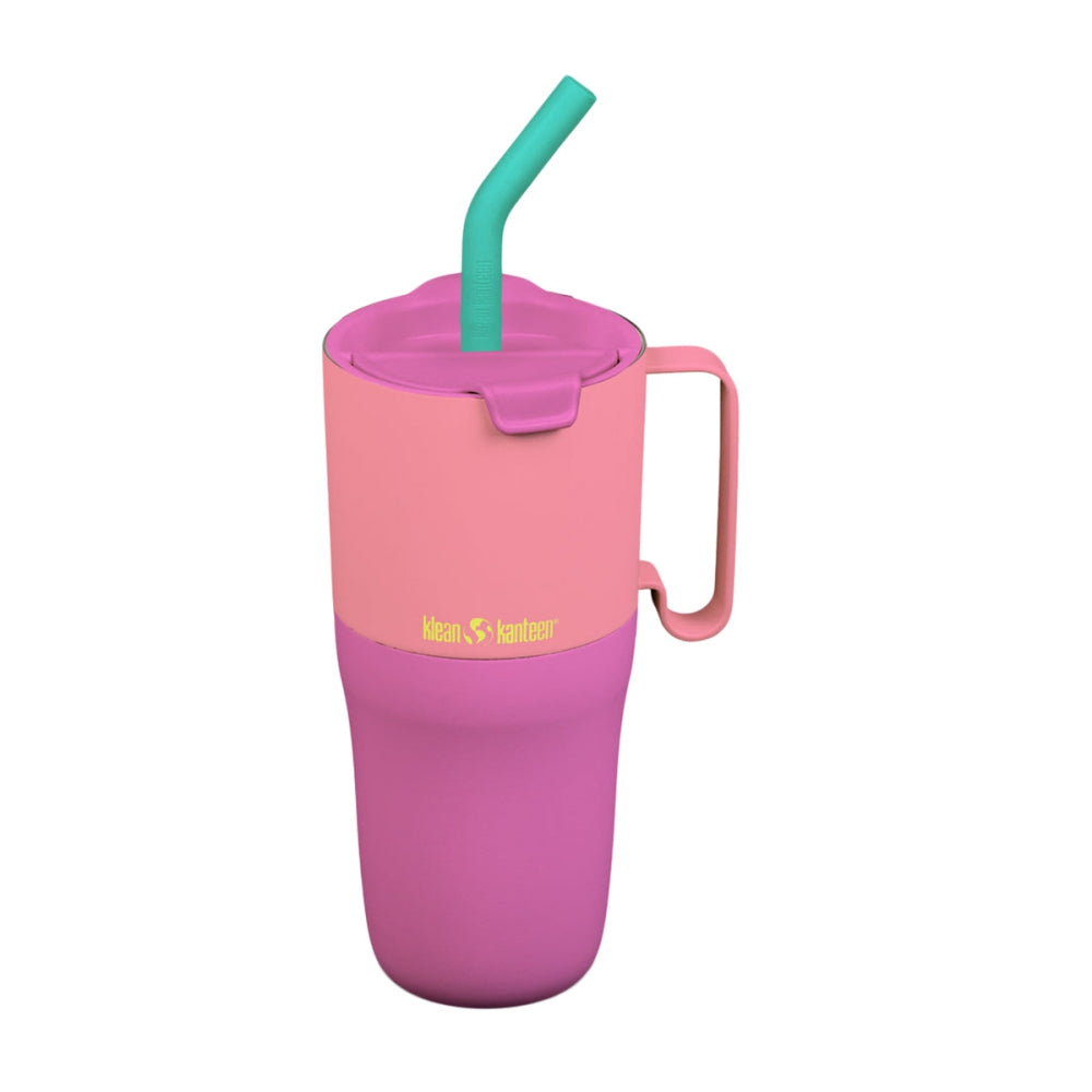 Klean Kanteen Tumbler 26Oz W.Straw Lid Water Bottles in Pink Color