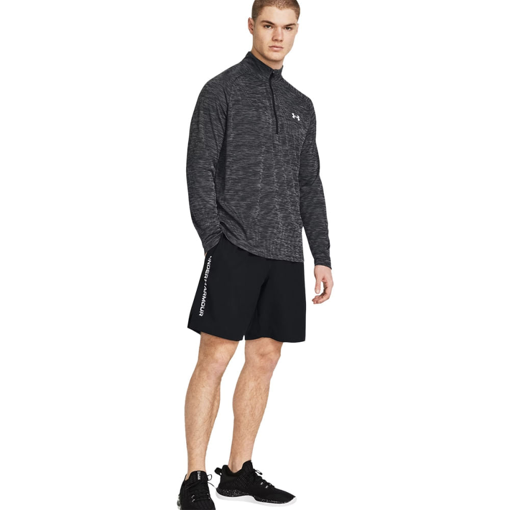 Under Armour Mens Ua Tech Woven Wordmark Shorts in Black Color