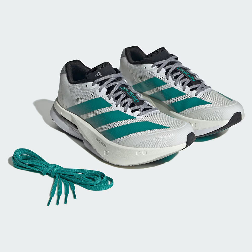 Adidas Womens Adizero Boston 13 Running Shoes in White Color