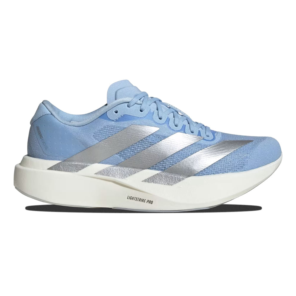 adidas Adizero Evo SL Shoes - Women's - Glow Blue / Silver / Cloud White - 8 adidas Adizero Evo SL Shoes - Women's - Glow Blue / Silver / Cloud White - 8