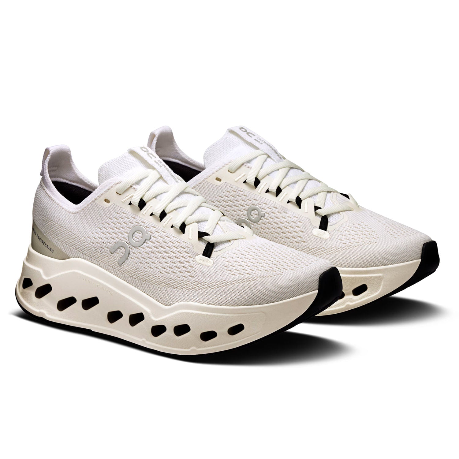 On Womens Cloudsurfer Max Running Shoes in White Color