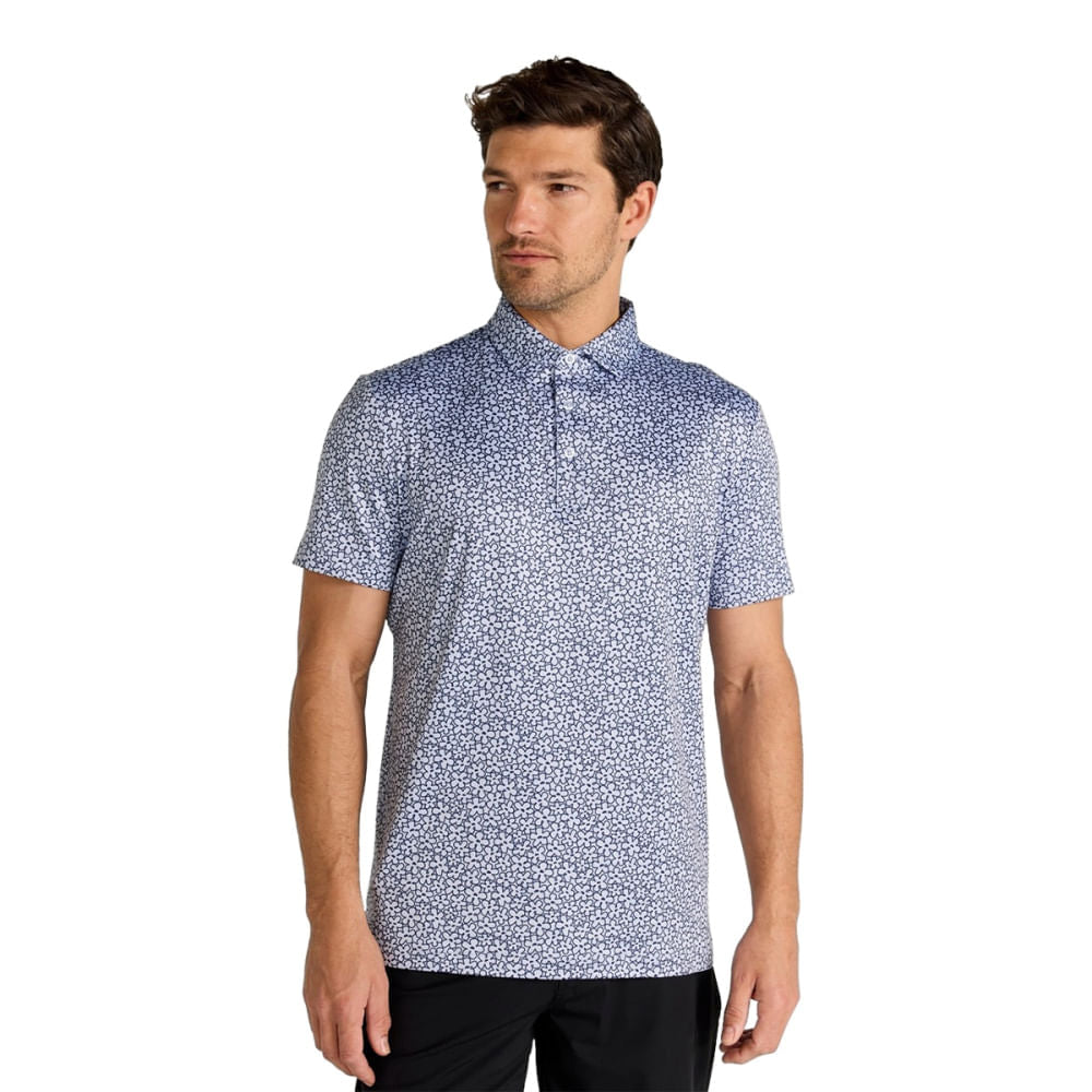 Redvanly Mens Pierre Polo Tops in Blue Color