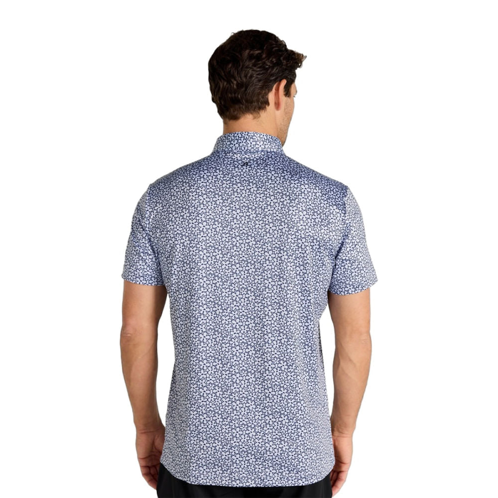 Redvanly Mens Pierre Polo Tops in Blue Color