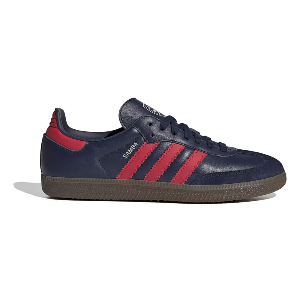 adidas gazelle silver green womens adidas Samba Arsenal Shoes - Unisex - Night Indigo / Pure Ruby / Gum