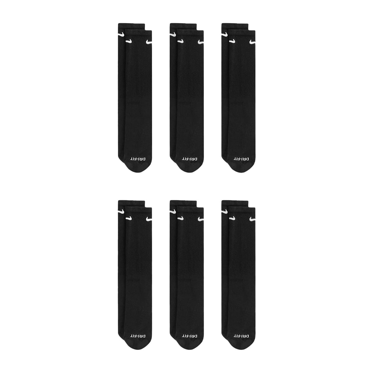 6PK DRIFIT CUSHION CREW | 010-BLACK