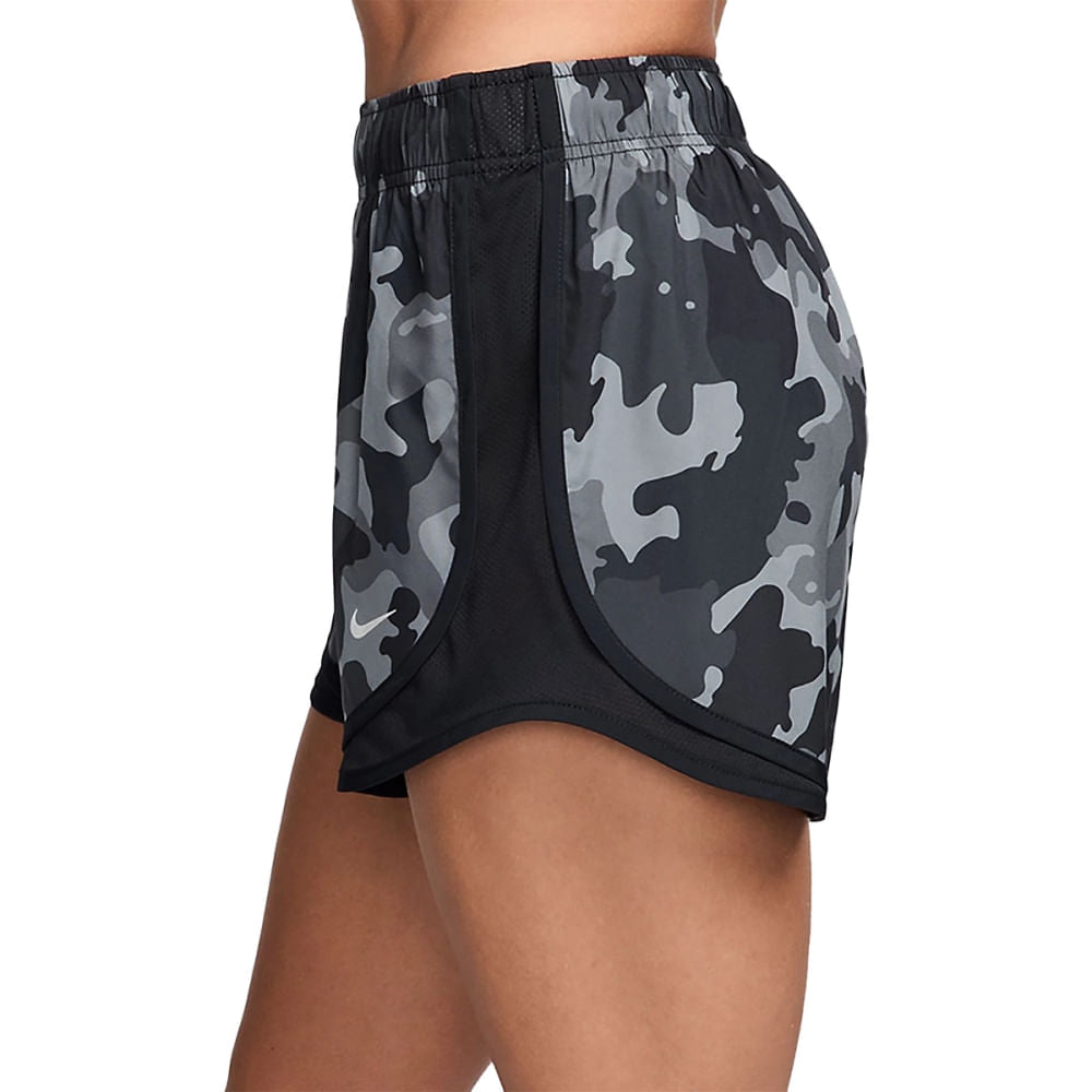 Nike Womens Tempo Df Mr 3In Camo Shorts in Black Color