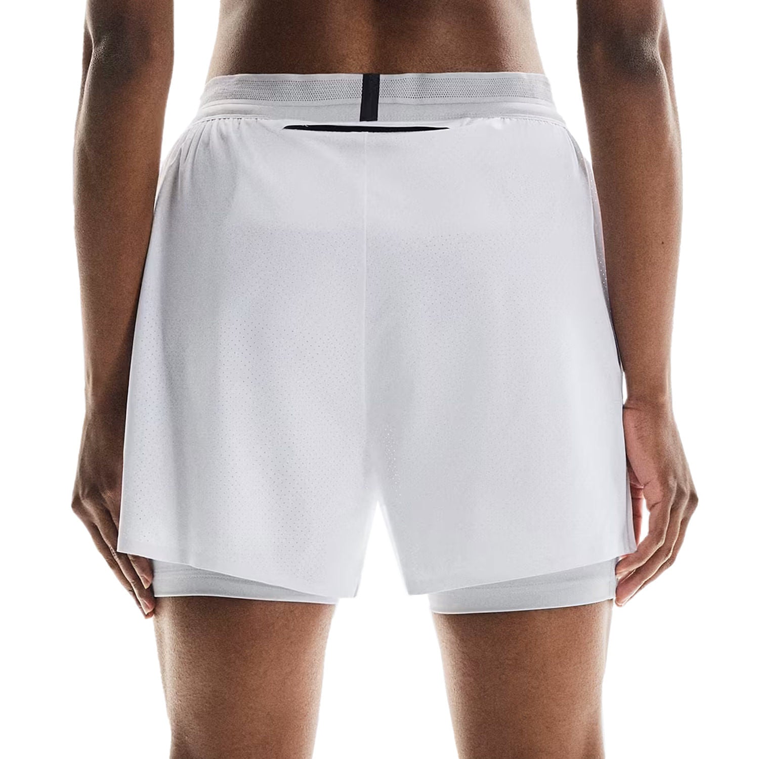 On Womens 3In Perf 2In1 Shorts in White Color