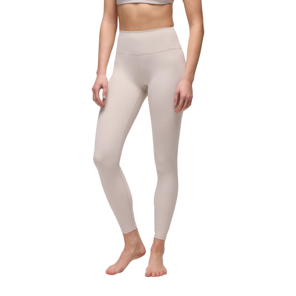 Prana Womens Luxara Rib 7/8 Legging Tights in White Color