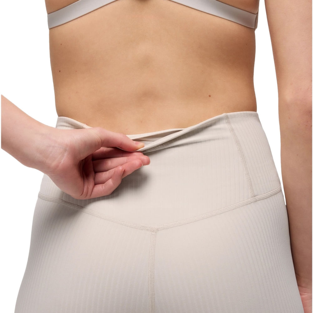 Prana Womens Luxara Rib 7/8 Legging Tights in White Color