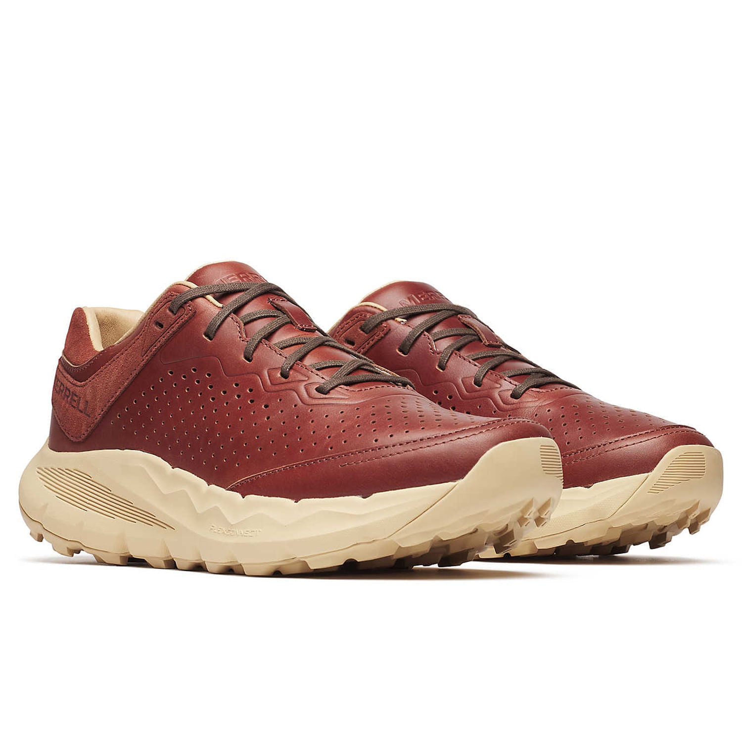 Merrell Mens Nova 4 Traveller Lace Trail Running Shoes in Brown Color