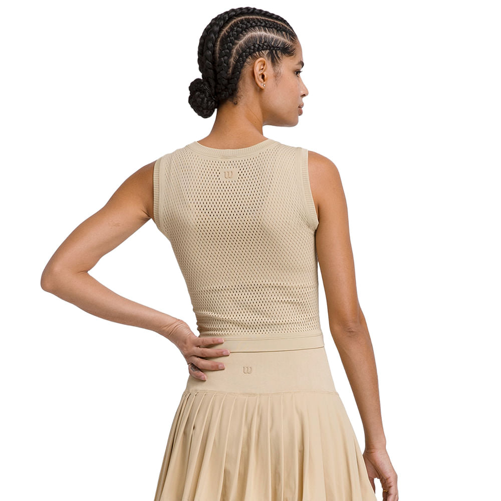 Wilson Womens Pro Seamless Tank Tops in Green Color