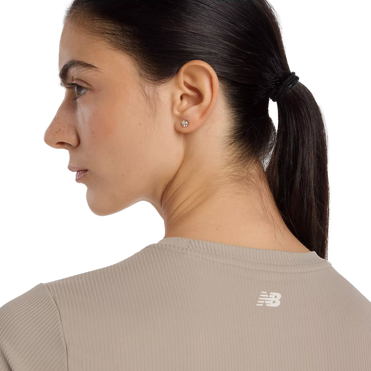 NYC MAR RIBBED FITTED TE | BEIGE-ADS
