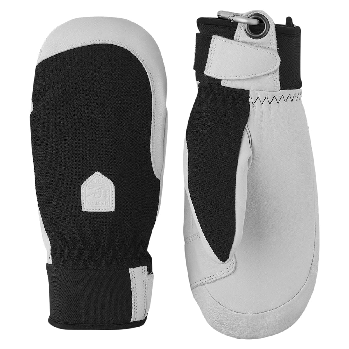 Hestra Gloves Womens Leather Patrol Mitt Winter Gloves in Black Color