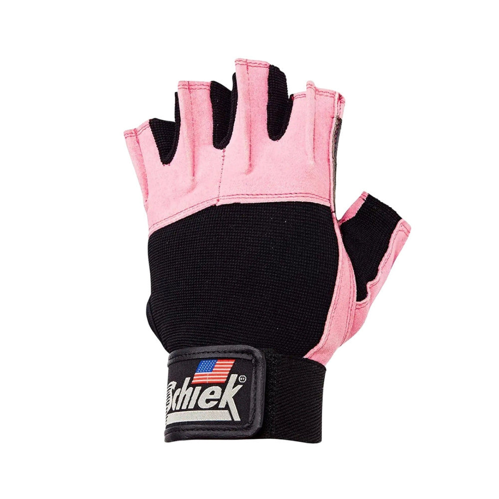 Schiek Sports Womens W/Platinum Glove Strength Training Gloves in Pink Color