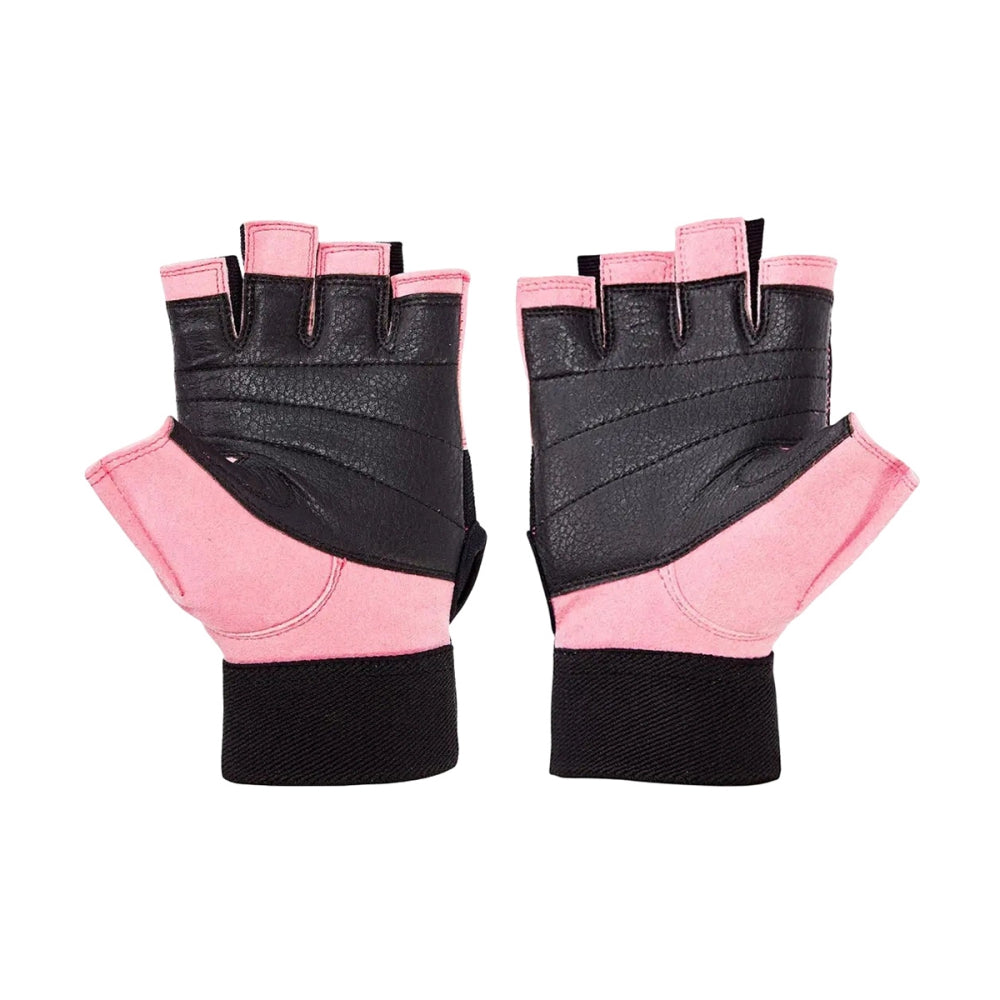 Schiek Sports Womens W/Platinum Glove Strength Training Gloves in Pink Color