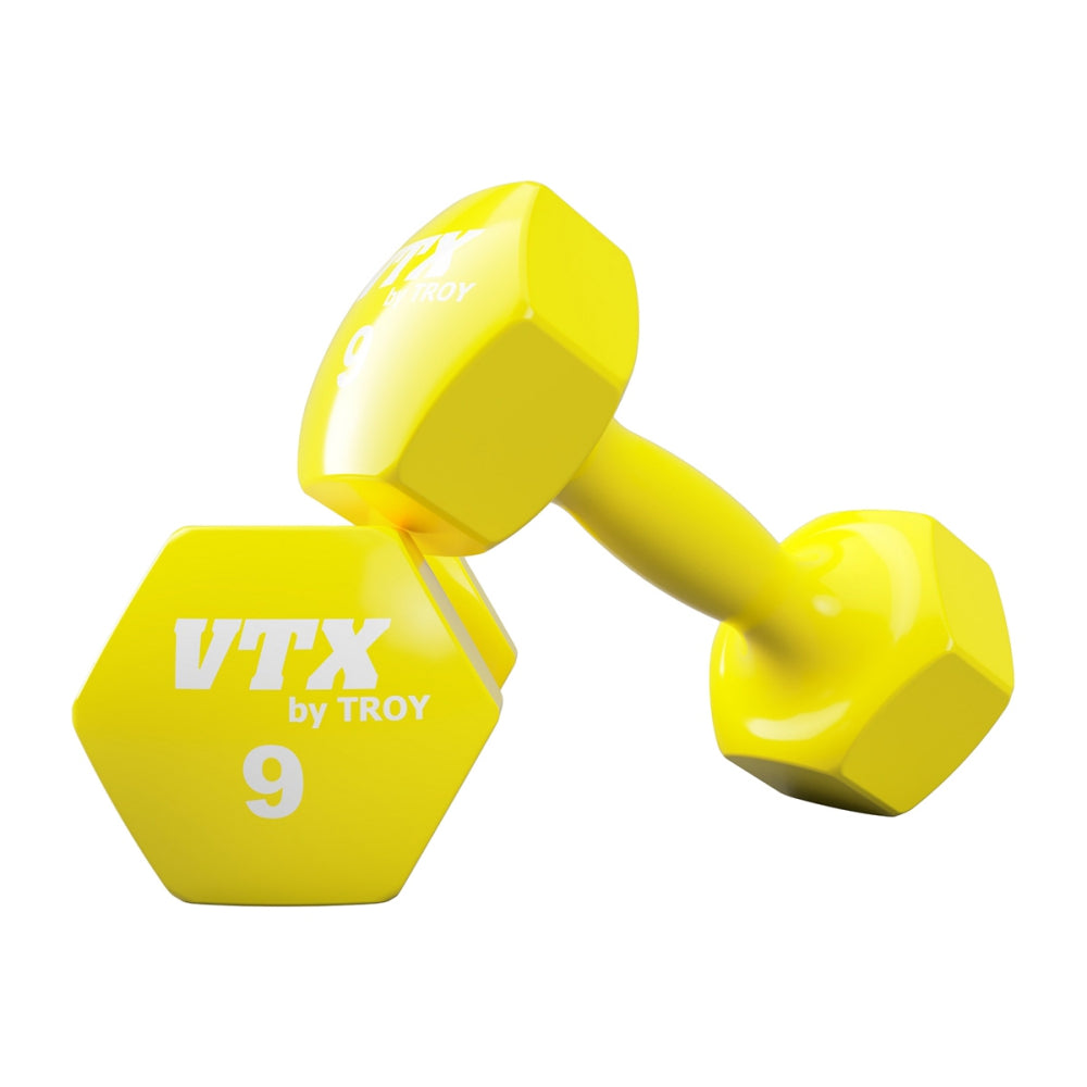 Troy Barbell 9 Lb Vinew york liberty Db Fitness Weights in Yellow Color