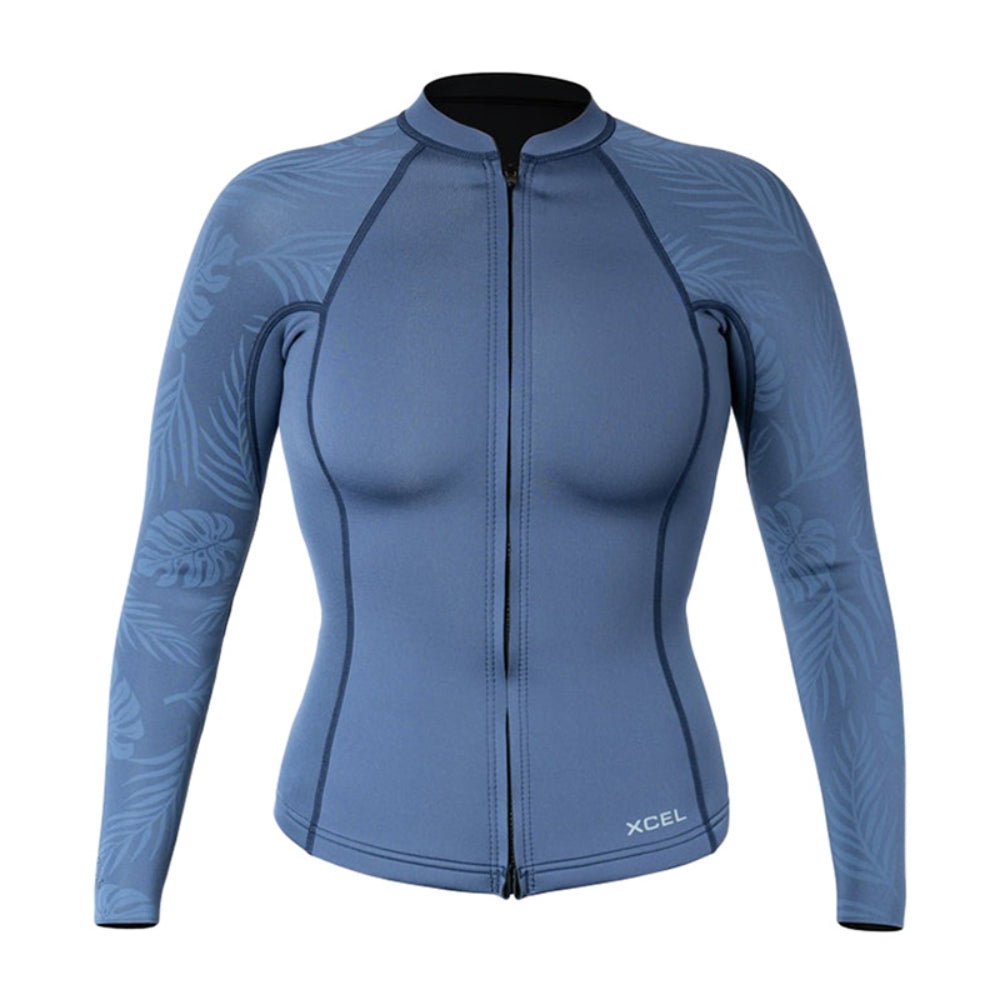 Xcel Wetsuits Womens Axis L/S Front Zip Wetsuits in Blue Color