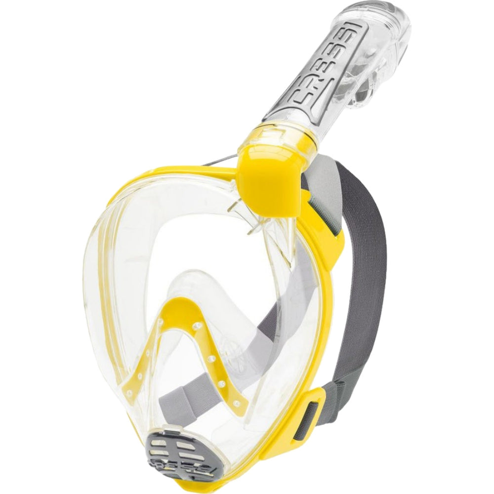 Cressi Unisex Duke Dry Cntr Snrkl Mask Scuba Goggles in Yellow Color