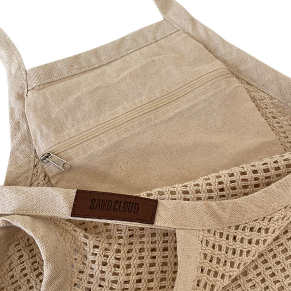Sand Cloud Net Market Bag in Brown Color