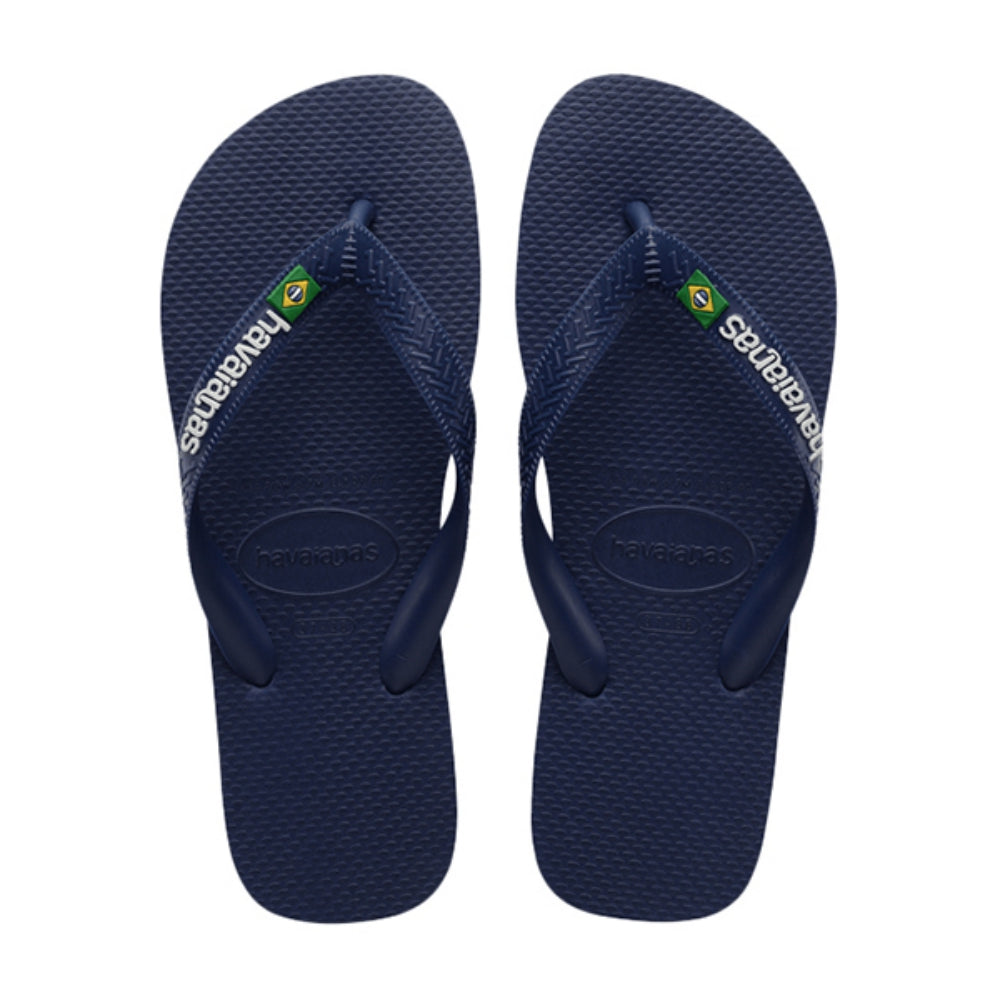 Havaianas Kids Barzil Logo Flip-Flops in Blue Color