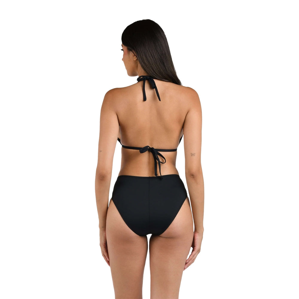 La Blanca Womens Halter Bra Swimsuits in Black Color