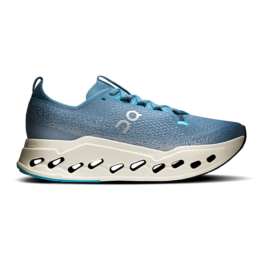 On Mens Cloudsurfer Max Running Shoes in Grey Color