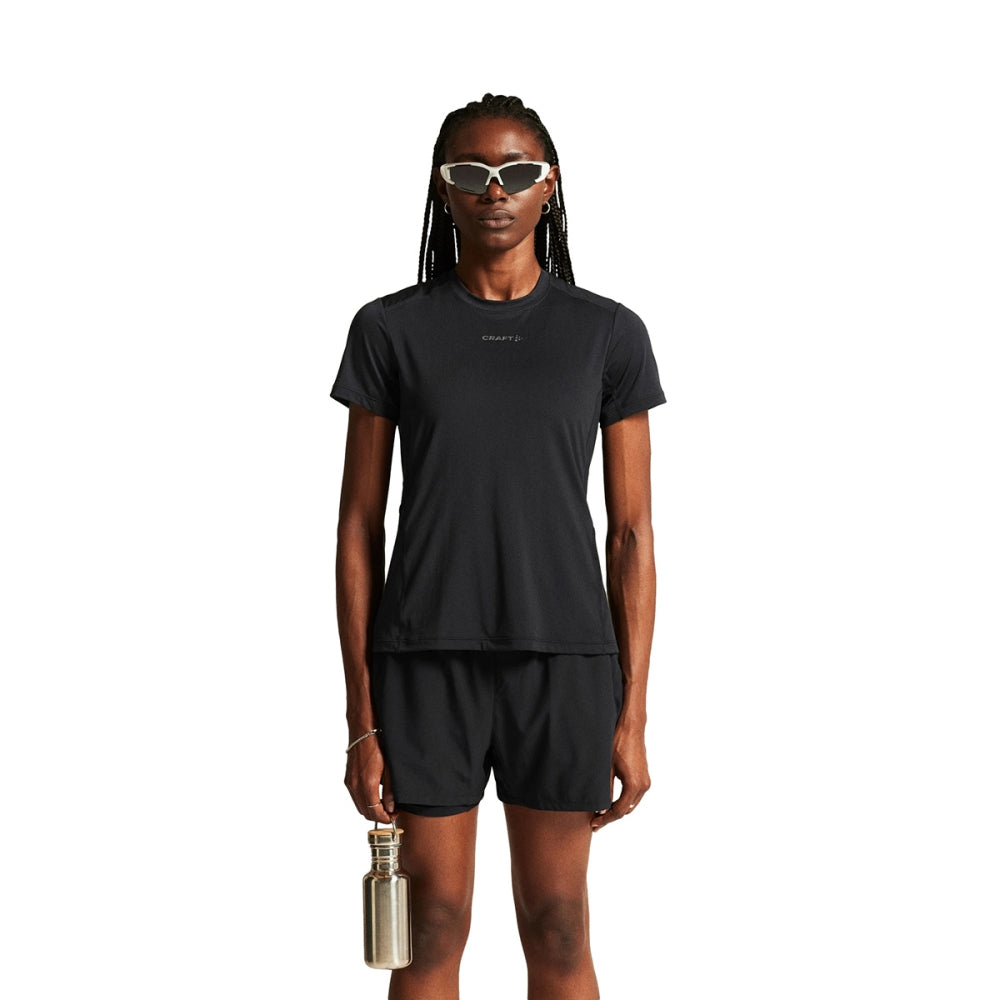 Craft Womens Adv Essence short sleeve Tee Tops in Black Color