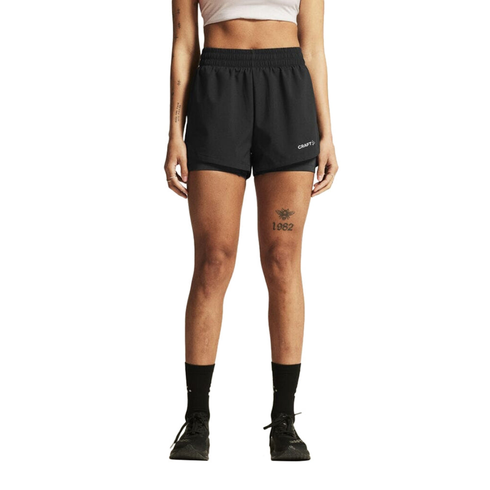 Craft Womens Adv Essence 2In1 Short in Black Color