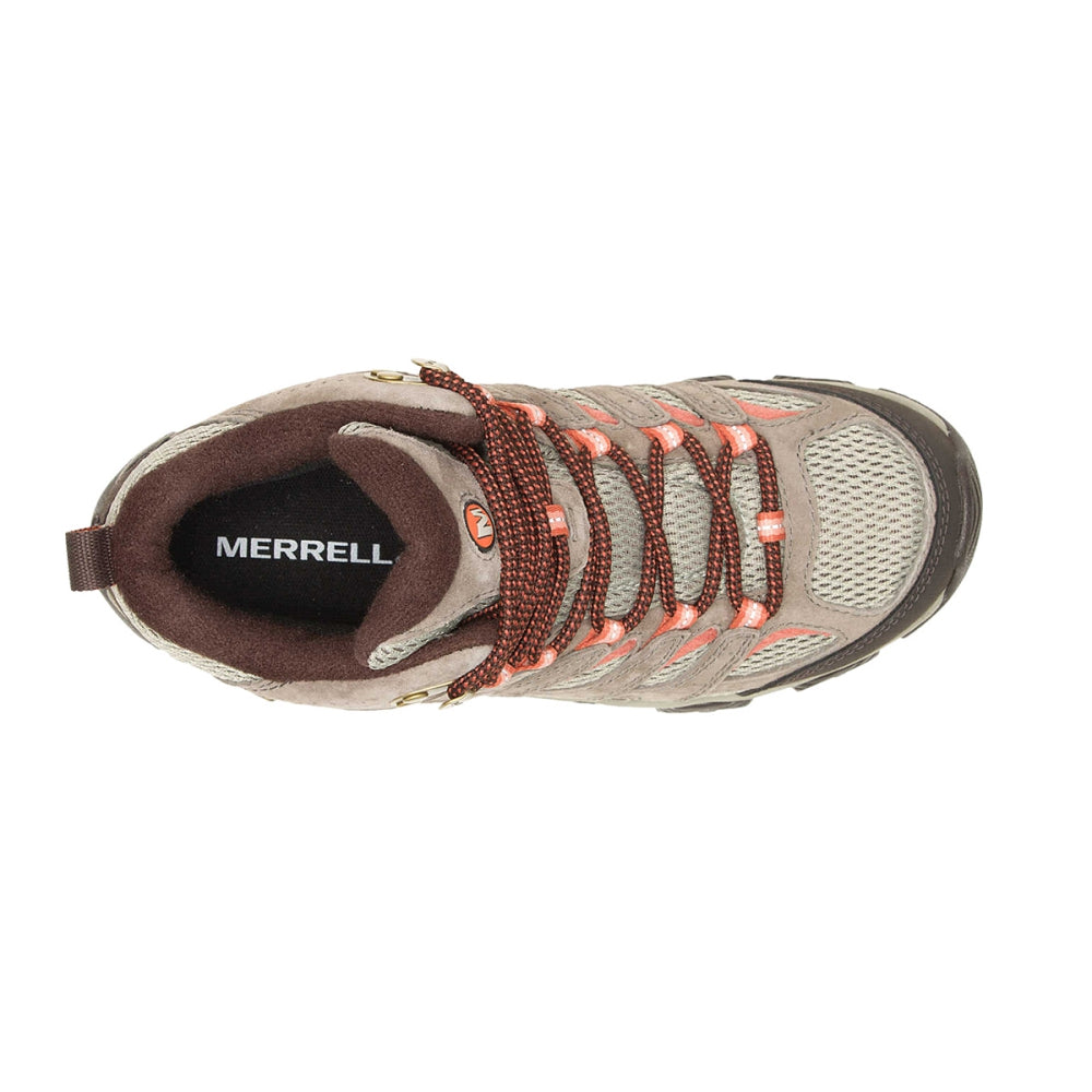 Merrell Womens Moab 3 Mid Wp Boots in Brown Color