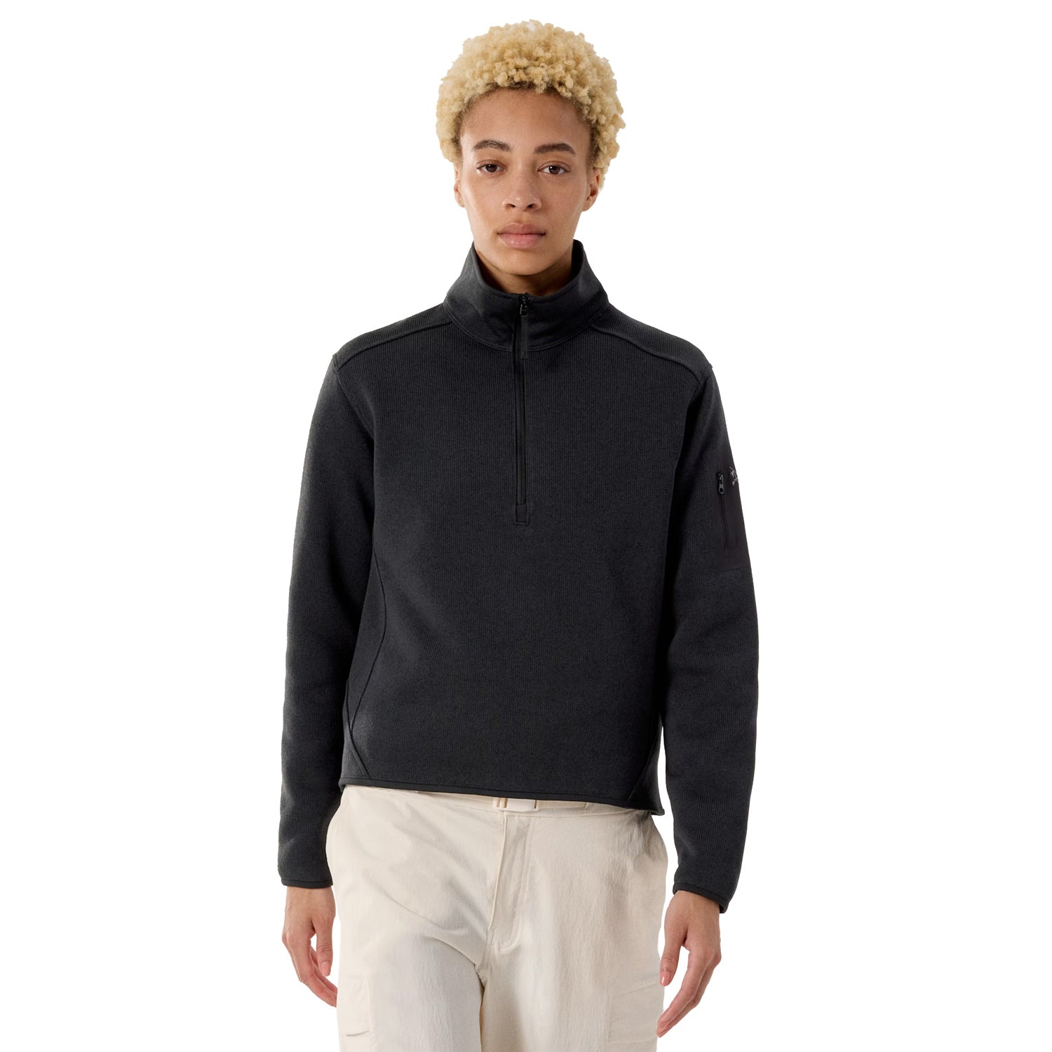 COVERT ZIP NECK W | BLACK