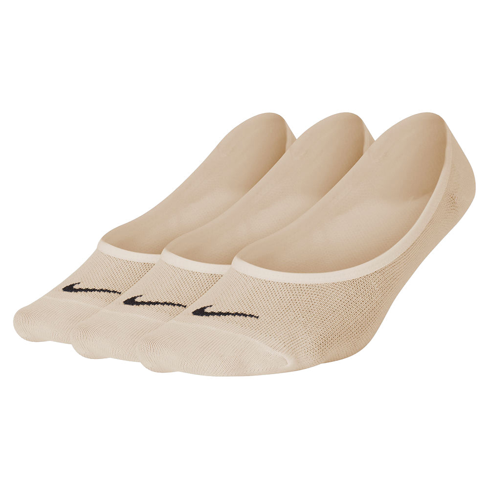 Nike Womens 3Pk L.Weight Footie Socks in Khaki Color