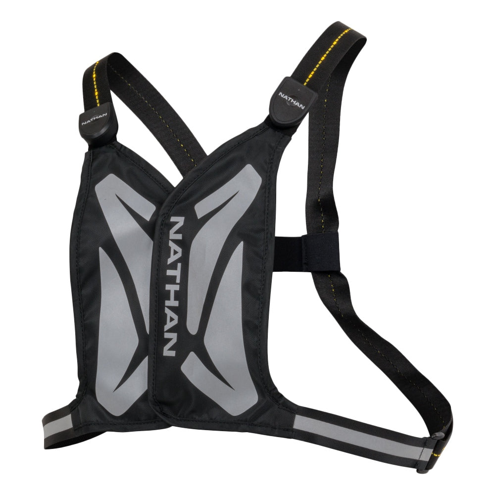 Nathan Sports Unisex Laser Light Web Vest Rx Bags in Black Color