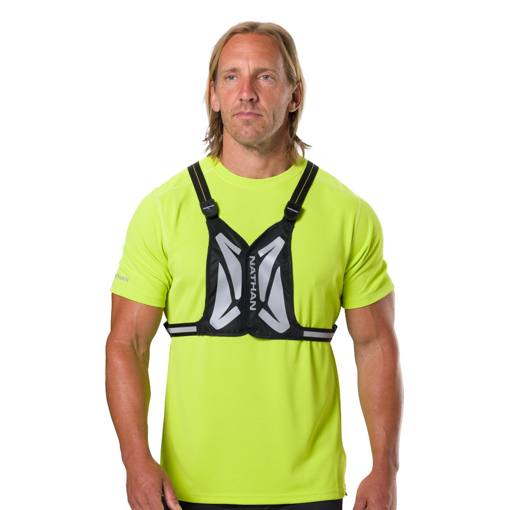 Nathan Sports Unisex Laser Light Web Vest Rx Bags in Black Color