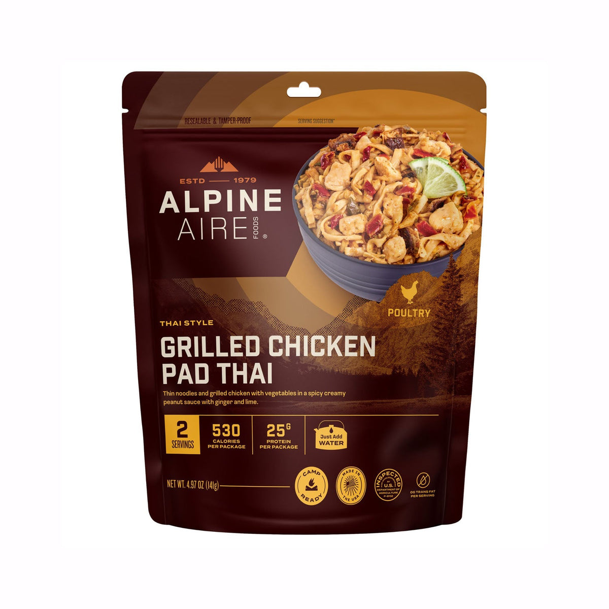 Katadyn Grilled Chicken Pad Thai Food in No Color