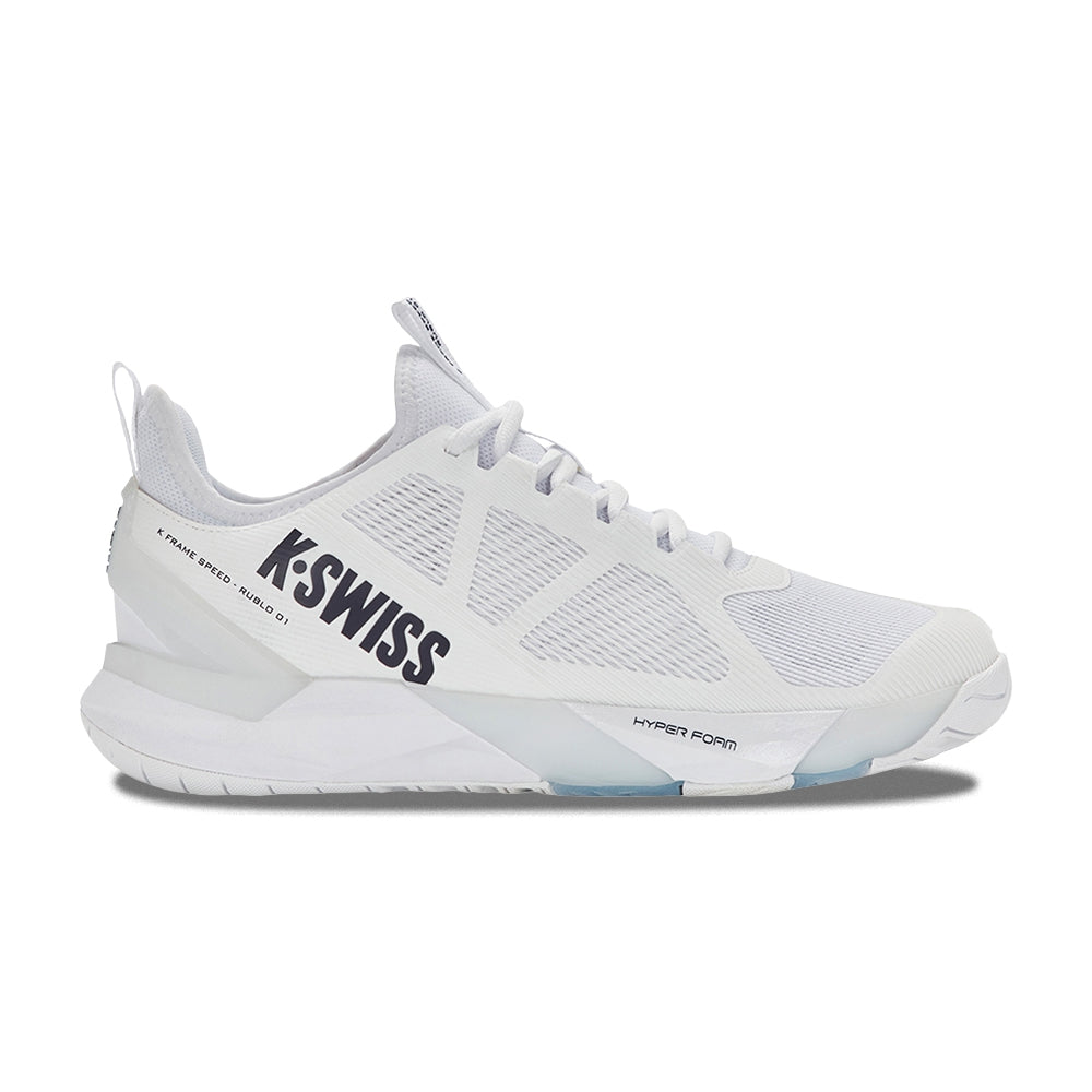K-Swiss Mens K-Frame Speed Rublo Tennis Shoes in White Color