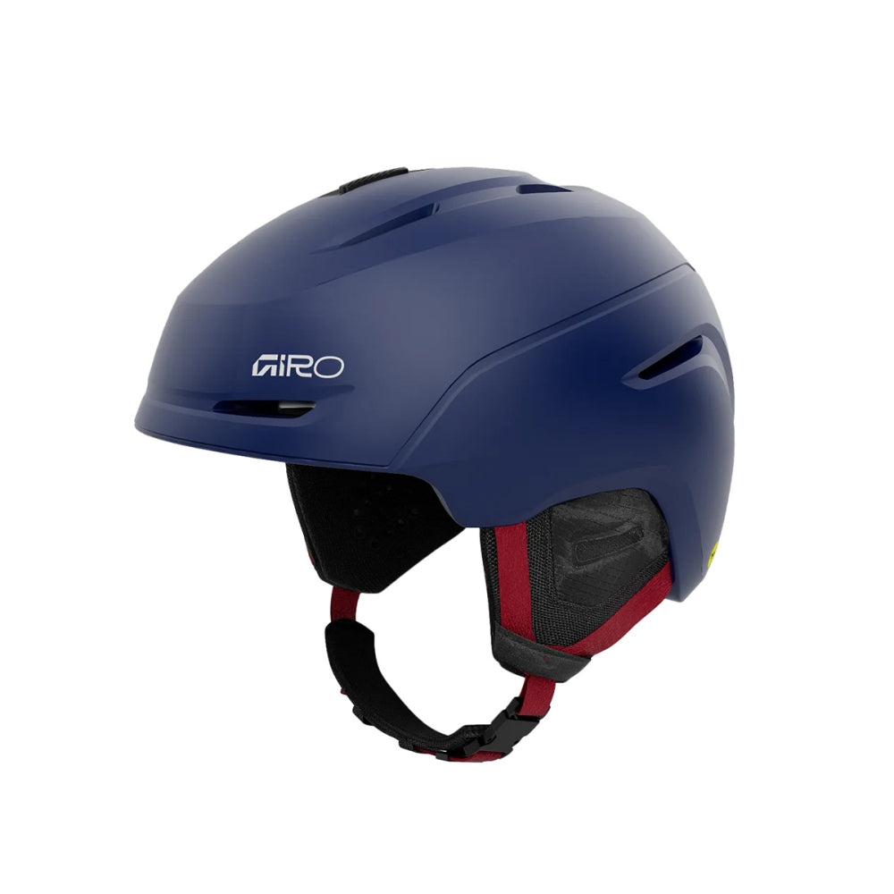 blue kids snowboard helmet Giro Neo Jr Mips Helmet Matte Blue / Red / S