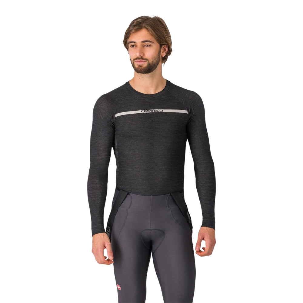 Castelli Mens Merino Seamless Baselaye in Black Color