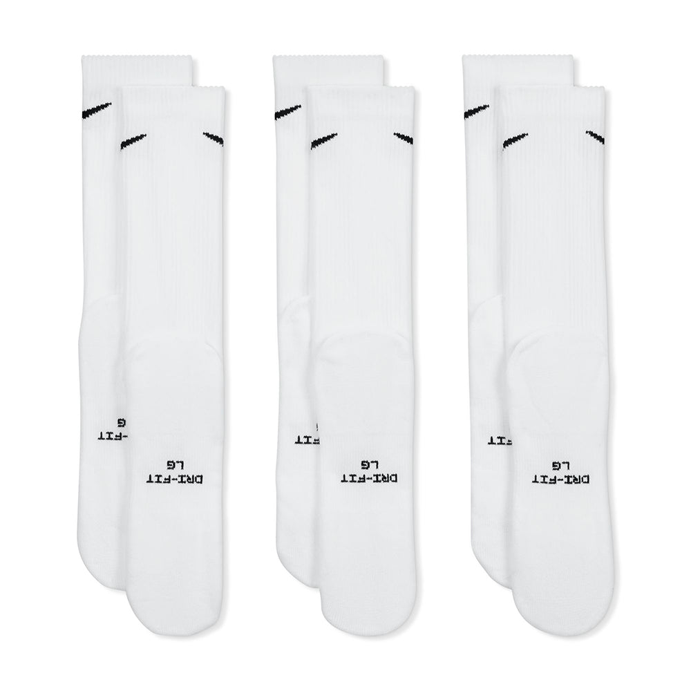 Nike Unisex 3Pk Ed Elvd Dri-FIT Crew Socks in No Color