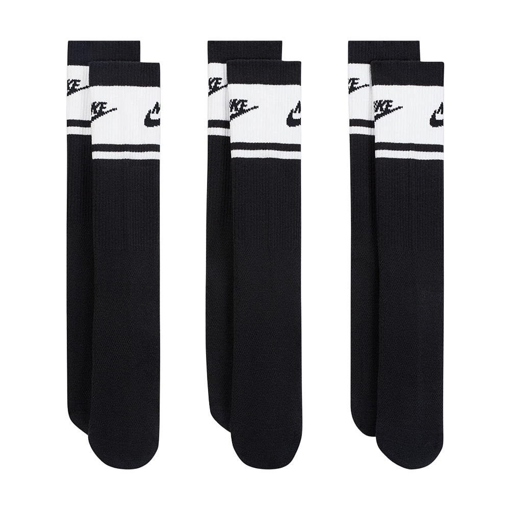 Nike Unisex 3Pk Ed Elvd Fta St Crew Socks in Multi Color
