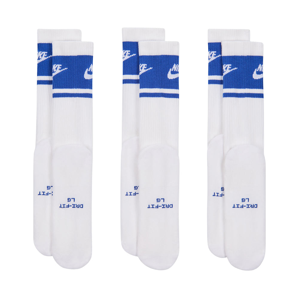 Nike Unisex 3Pk Ed Elvd Fta St Crew Socks in Multi Color