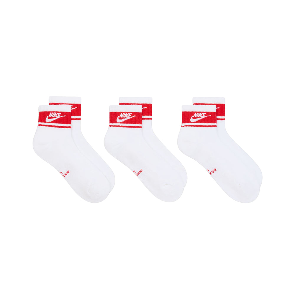 Nike Unisex 3Pk Ed Elvd Fta St Ankle Socks in Multi Color