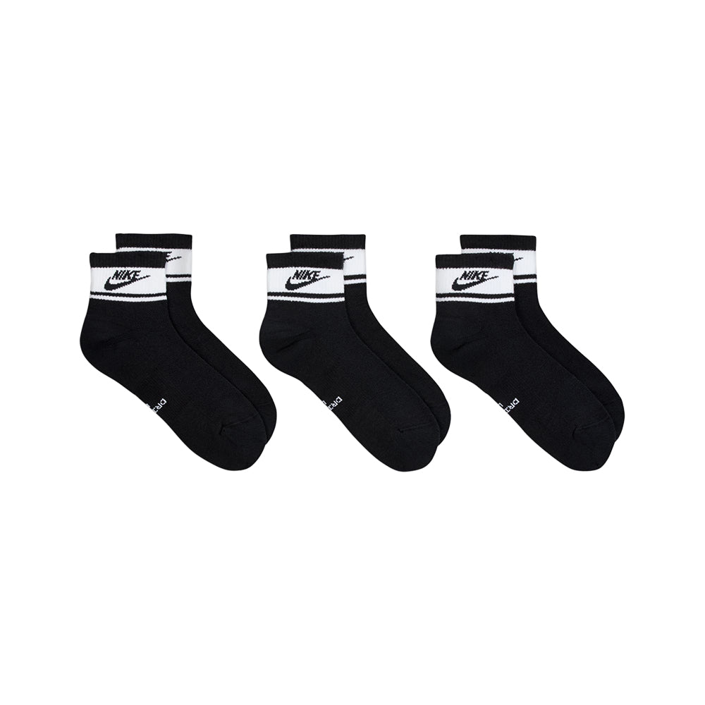 Nike Unisex 3Pk Ed Elvd Fta St Ankle Socks in Multi Color