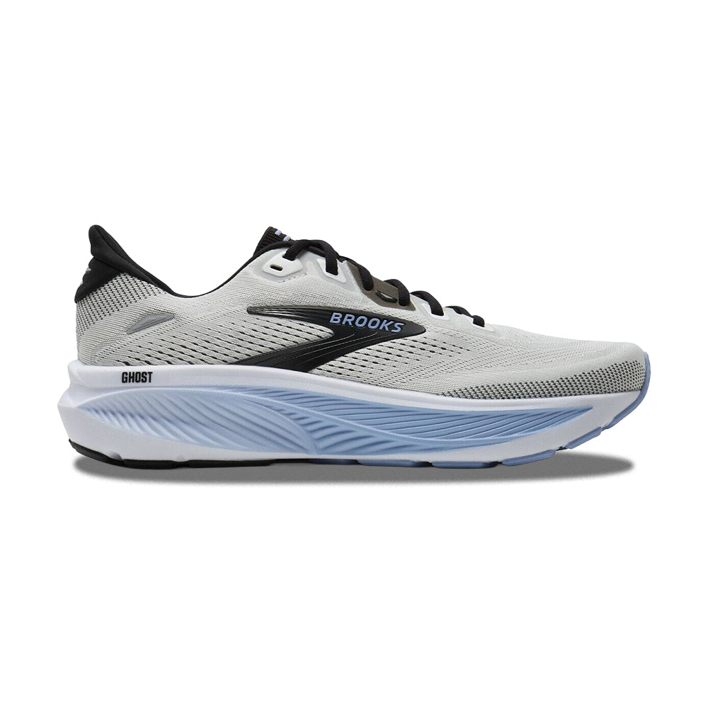 Brooks Mens Ghost 18 Running Shoes in White Color