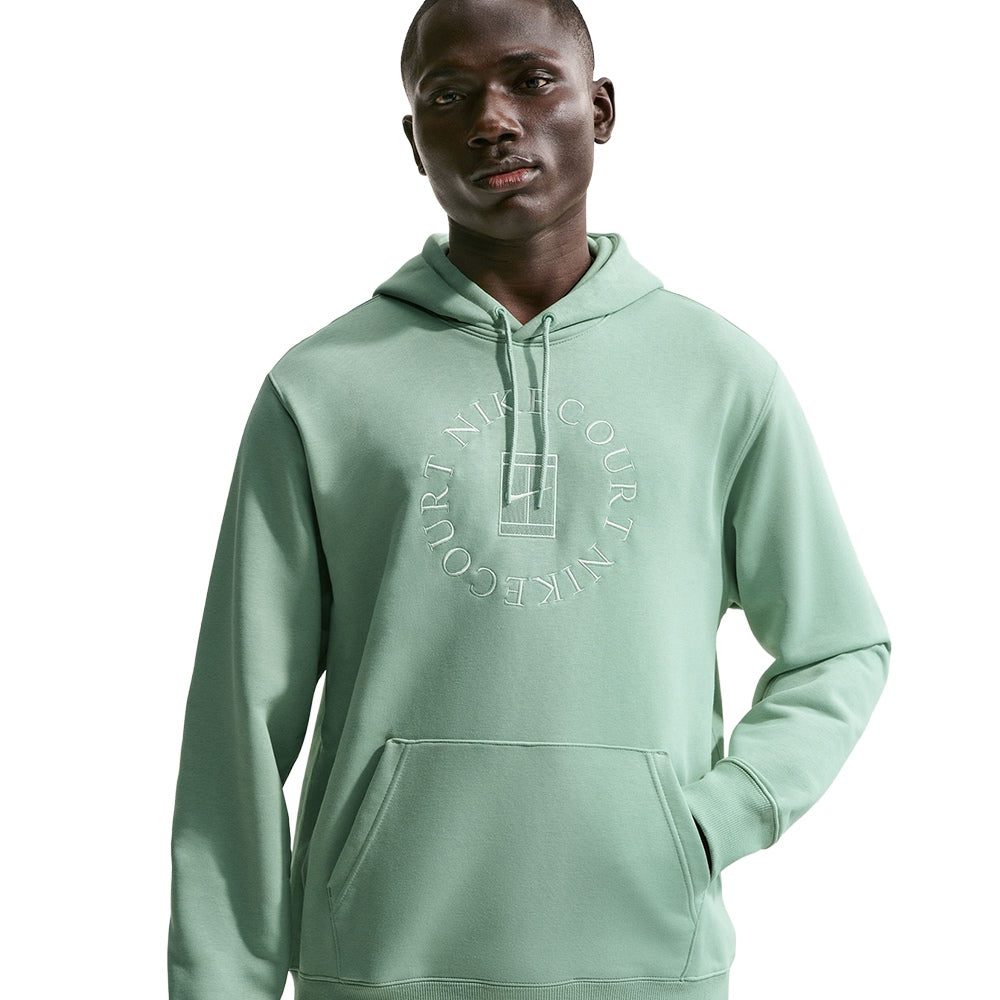 Nike Mens Terry Pullover Hoodie Pullover in Green Color