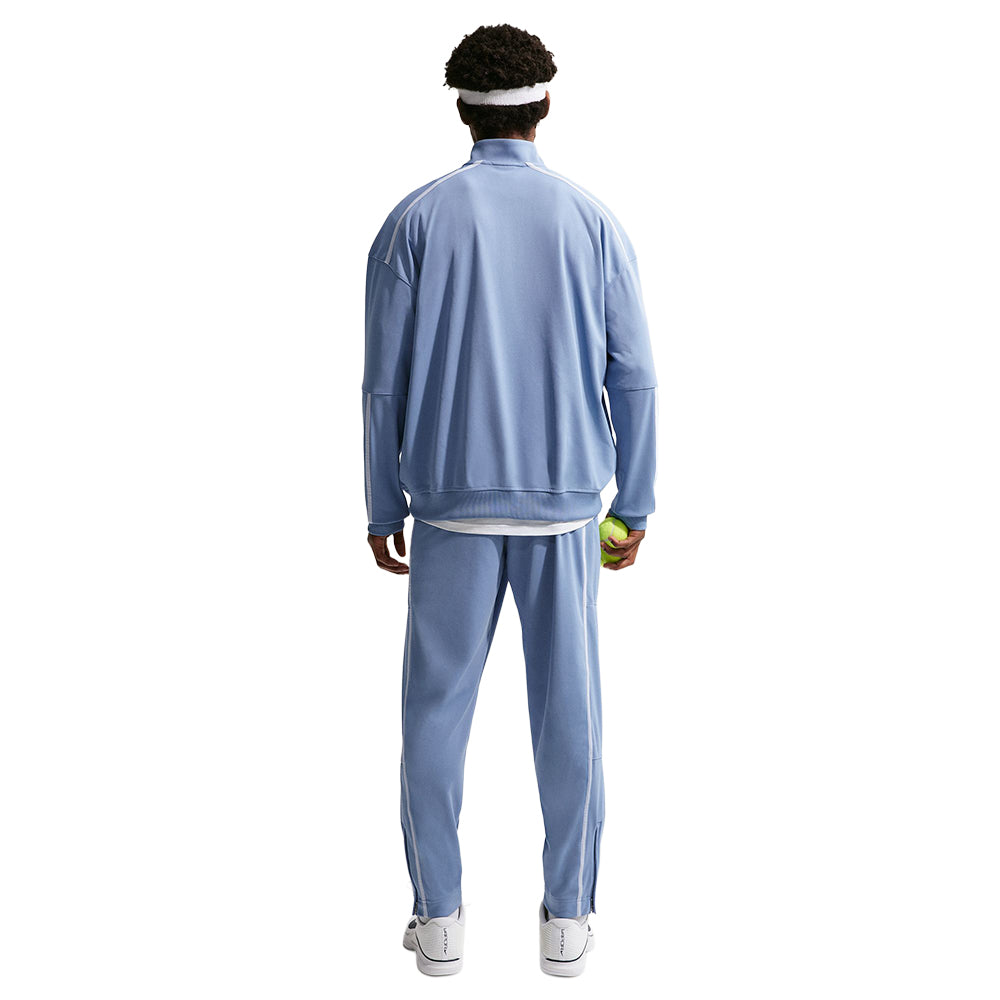 Nike Mens Nikecourt Heritage Track Zip-Ups in Blue Color