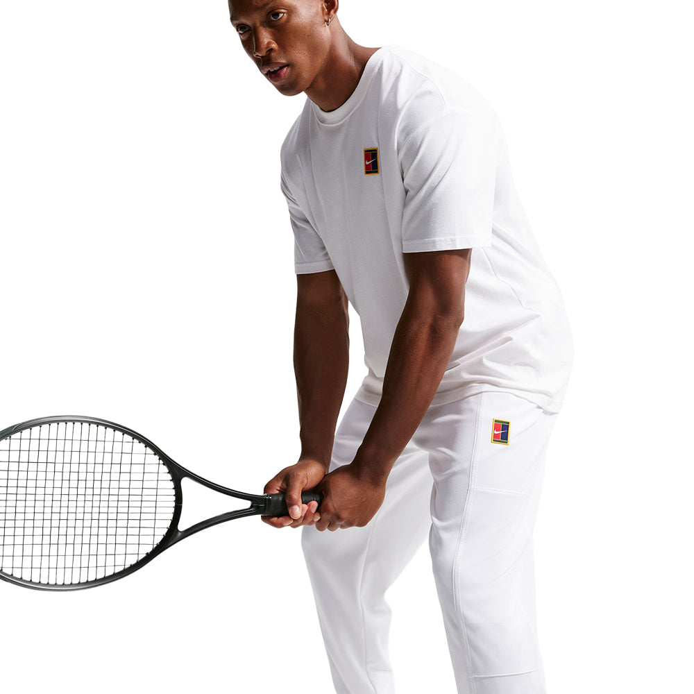 Nike Mens Nikecourt Heritage Pant in White Color