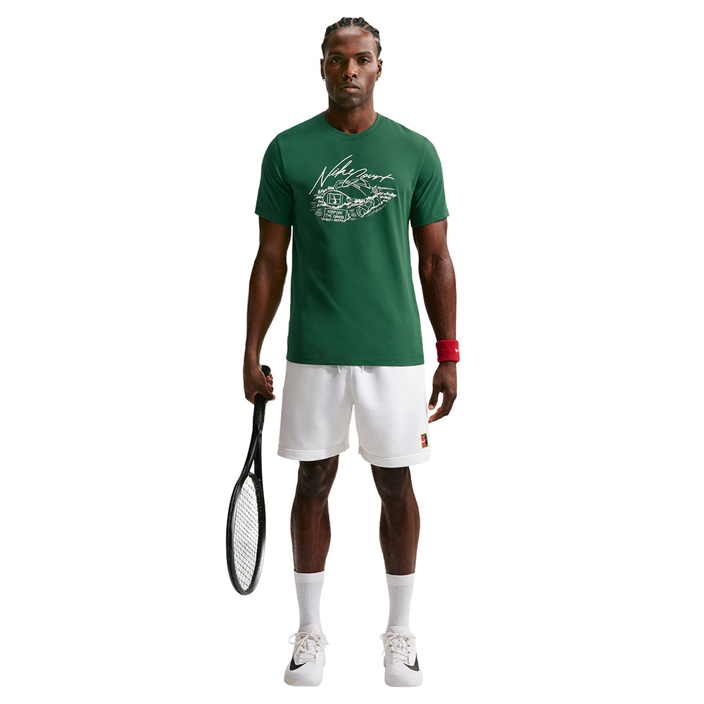 Nike Unisex Nike Tee Wimbledon Tops in Green Color